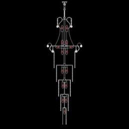 Európai hosszú függő kristálycsillár