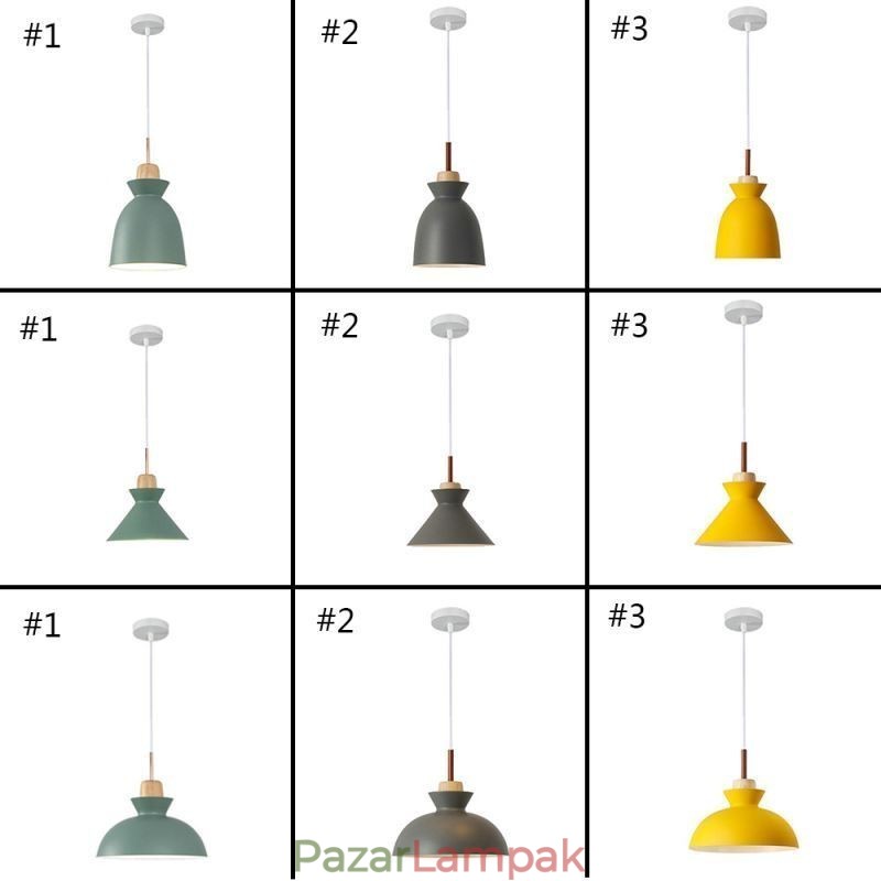 Függeszték Nordic Metal Dome Macaron Colors Lámpalámpa