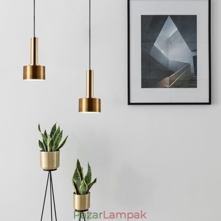 Modern egyszerű függőlámpa henger alakú lámpa alumínium világító lámpa