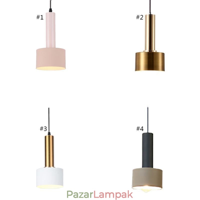 Modern egyszerű függőlámpa henger alakú lámpa alumínium világító lámpa