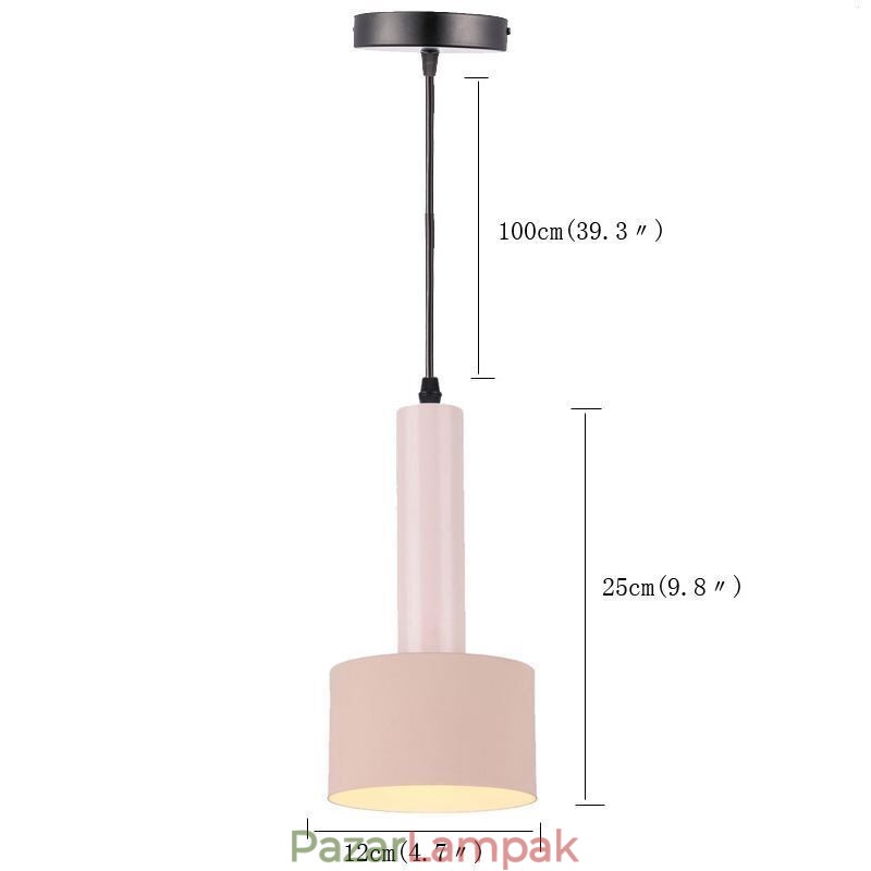 Modern egyszerű függőlámpa henger alakú lámpa alumínium világító lámpa