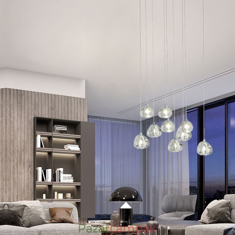 Modern függőlámpa Kristály csillár könnyű otthoni világító lámpa