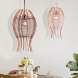 DIY Nordic Wood Fish függőlámpa