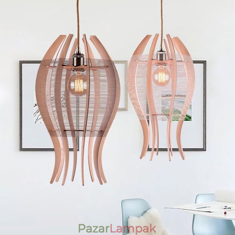 DIY Nordic Wood Fish függőlámpa