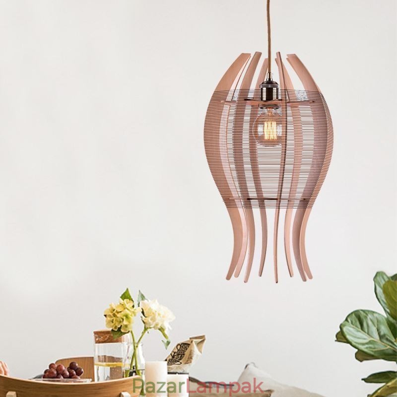 DIY Nordic Wood Fish függőlámpa