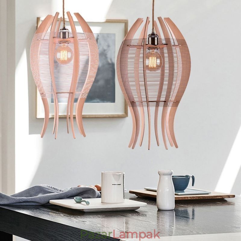 DIY Nordic Wood Fish függőlámpa