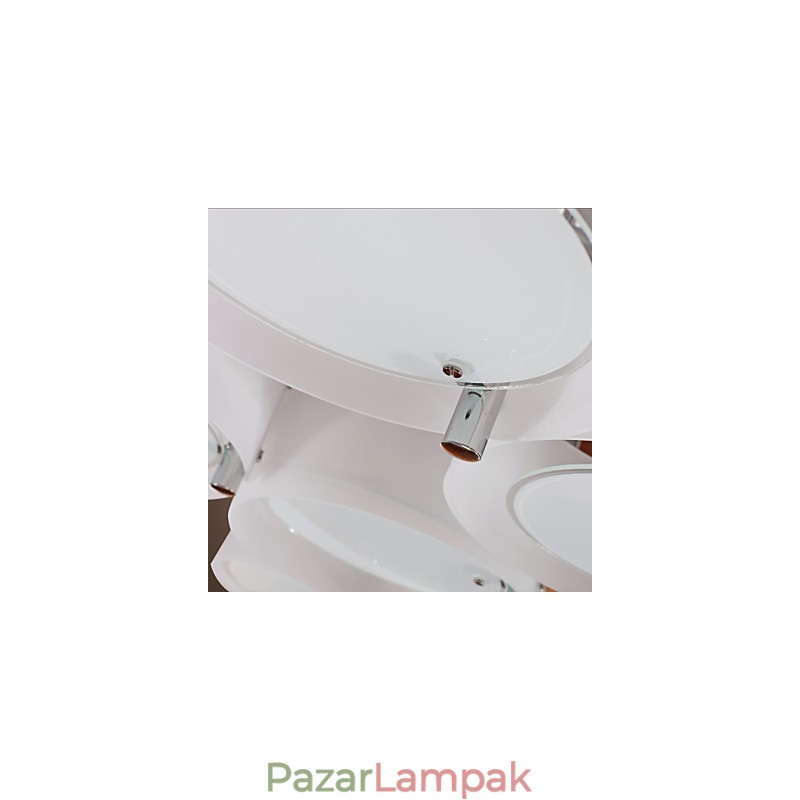 Modern, modern króm fém csillár süllyesztett rögzítés