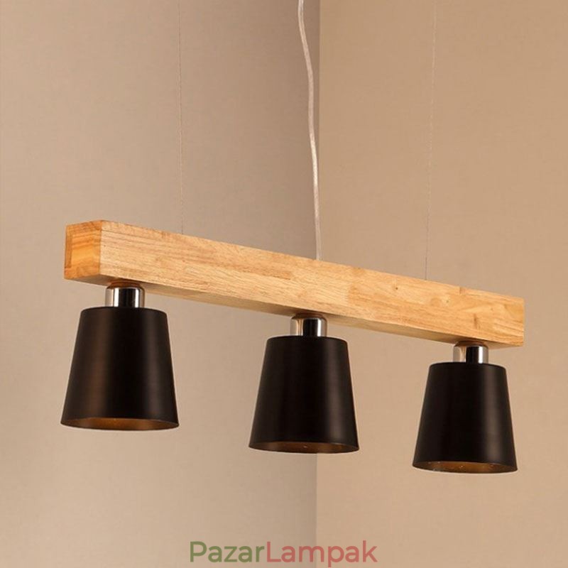 Nordic Wood Chandelier Egyedi, egyenes függőlámpa kávézó