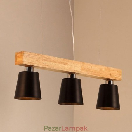 Nordic Wood Chandelier Egyedi, egyenes függőlámpa kávézó