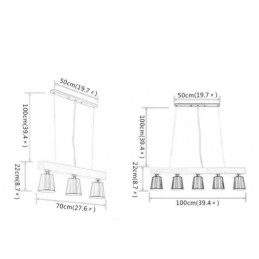 Nordic Wood Chandelier Egyedi, egyenes függőlámpa kávézó