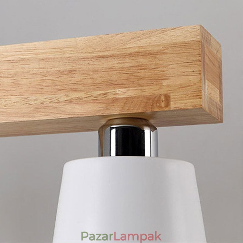 Nordic Wood Chandelier Egyedi, egyenes függőlámpa kávézó