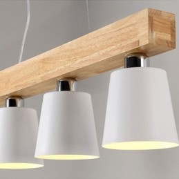Nordic Wood Chandelier Egyedi, egyenes függőlámpa kávézó