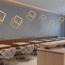 Posztmodern függőlámpa Geometrikus arany függőlámpa