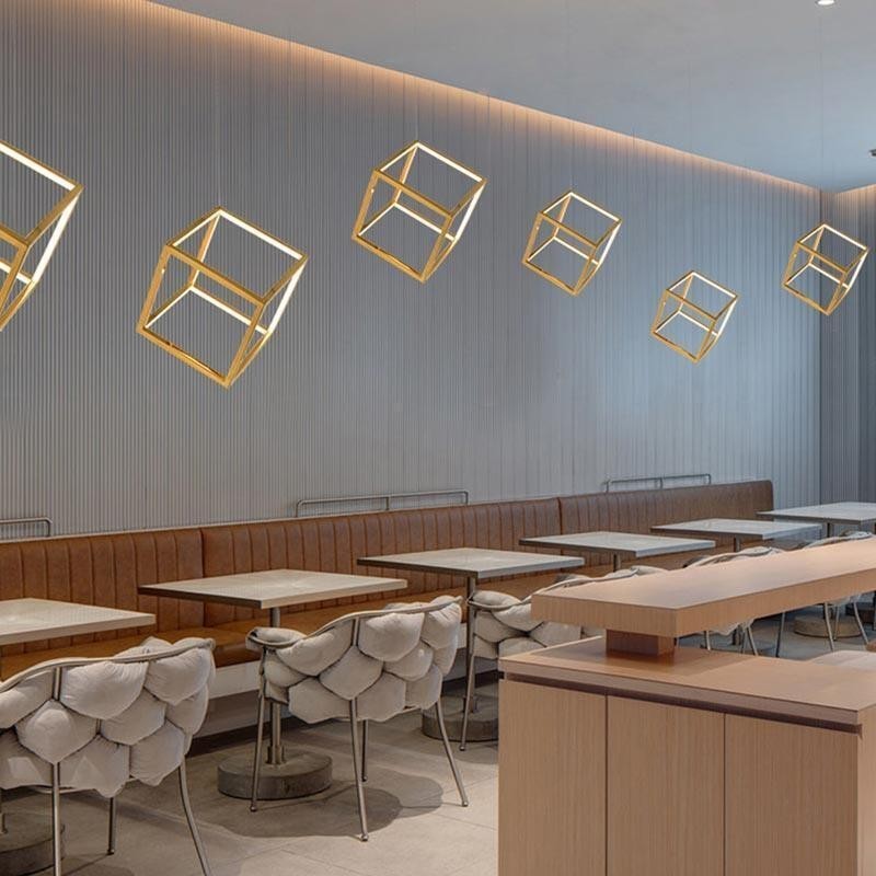 Posztmodern függőlámpa Geometrikus arany függőlámpa