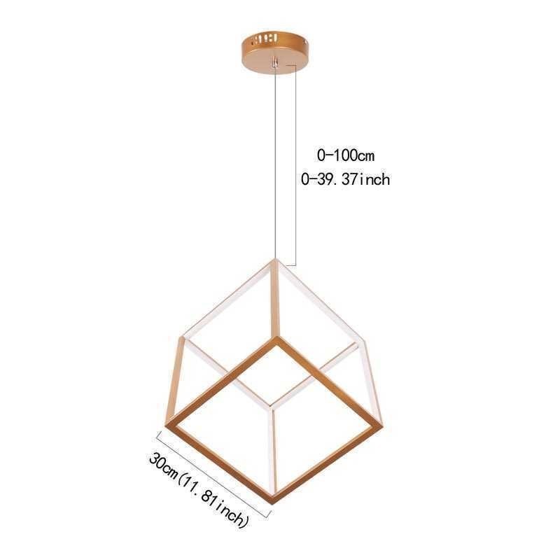 Posztmodern függőlámpa Geometrikus arany függőlámpa