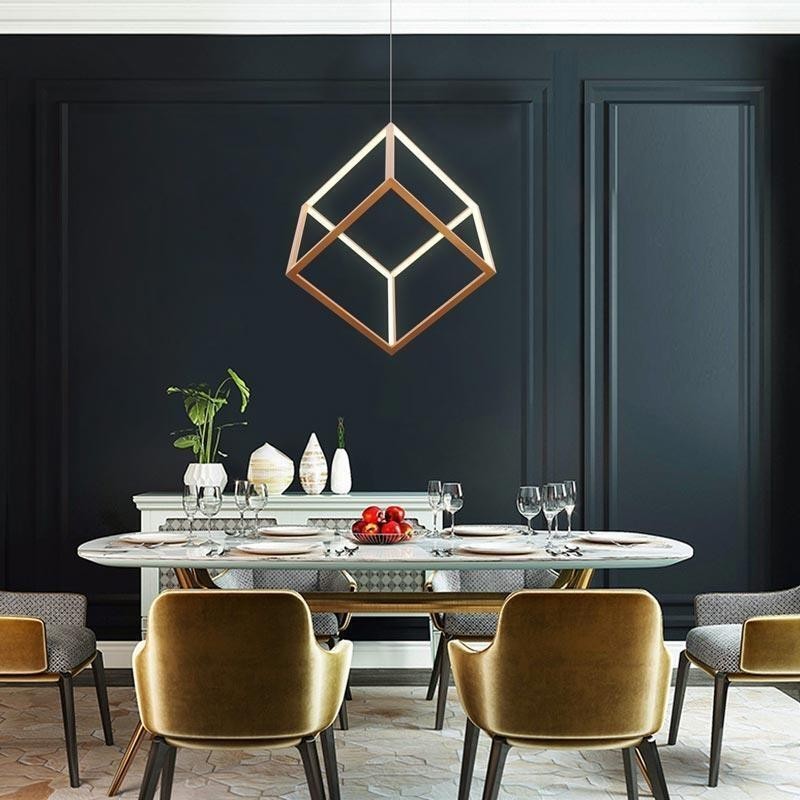Posztmodern függőlámpa Geometrikus arany függőlámpa