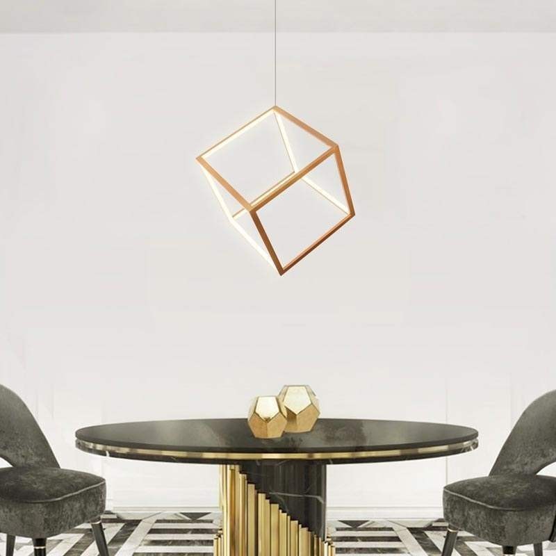 Posztmodern függőlámpa Geometrikus arany függőlámpa