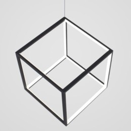 Fekete függőlámpa geometrikus kocka világítás