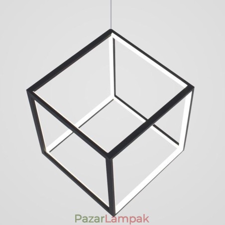 Fekete függőlámpa geometrikus kocka világítás Fekete függőlámpa geometrikus kocka világítás