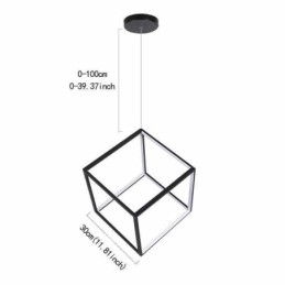 Fekete függőlámpa geometrikus kocka világítás