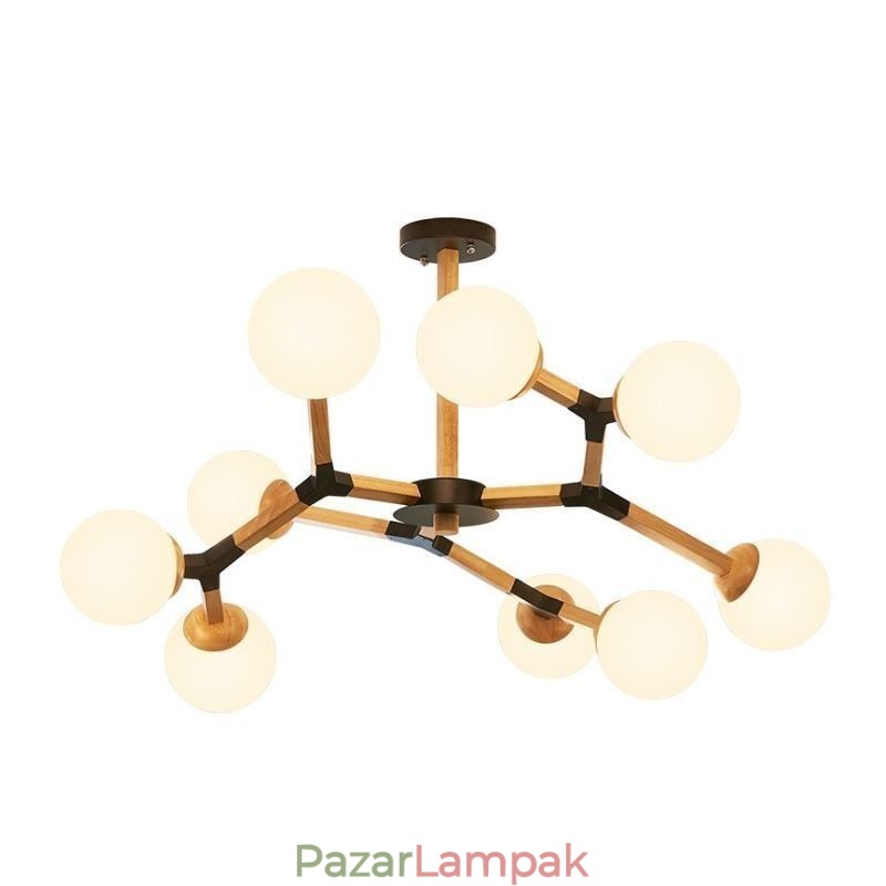 Nordic Magic Bean függőlámpa Kreatív fa lámpatest