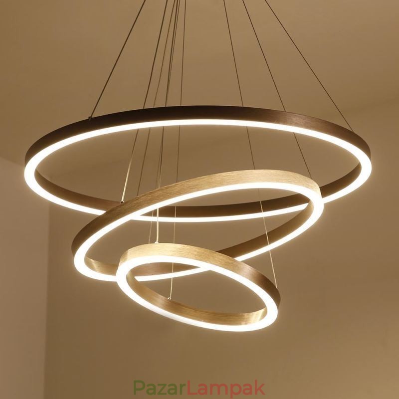 Függőlámpa Rajz Craft 3 gyűrűs lámpa 80+60+40cm