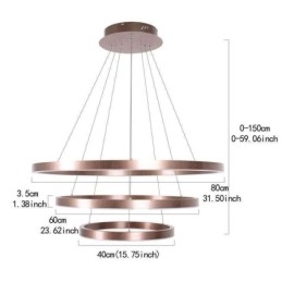 Függőlámpa Rajz Craft 3 gyűrűs lámpa 80+60+40cm