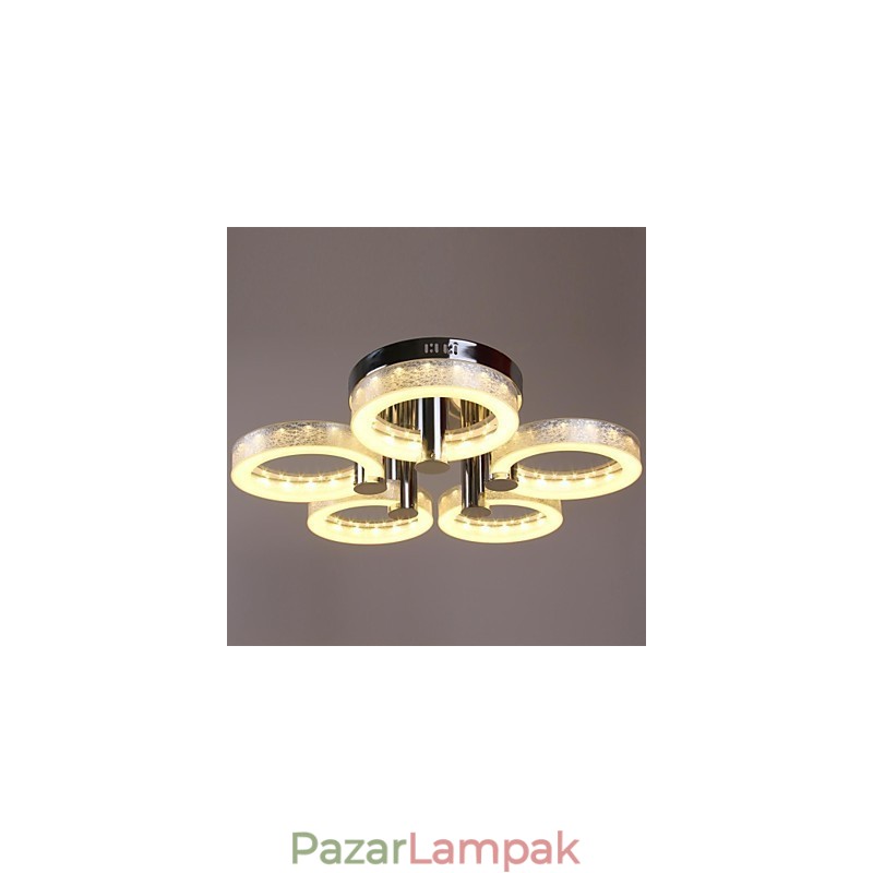 Akril csillár 5 lámpával (krómozott kivitel)
