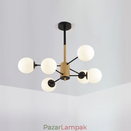 Magic Bean függőlámpa Kreatív skandináv fa lámpatest