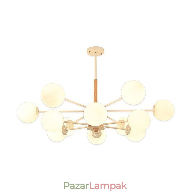 Magic Bean függőlámpa Kreatív skandináv fa lámpatest