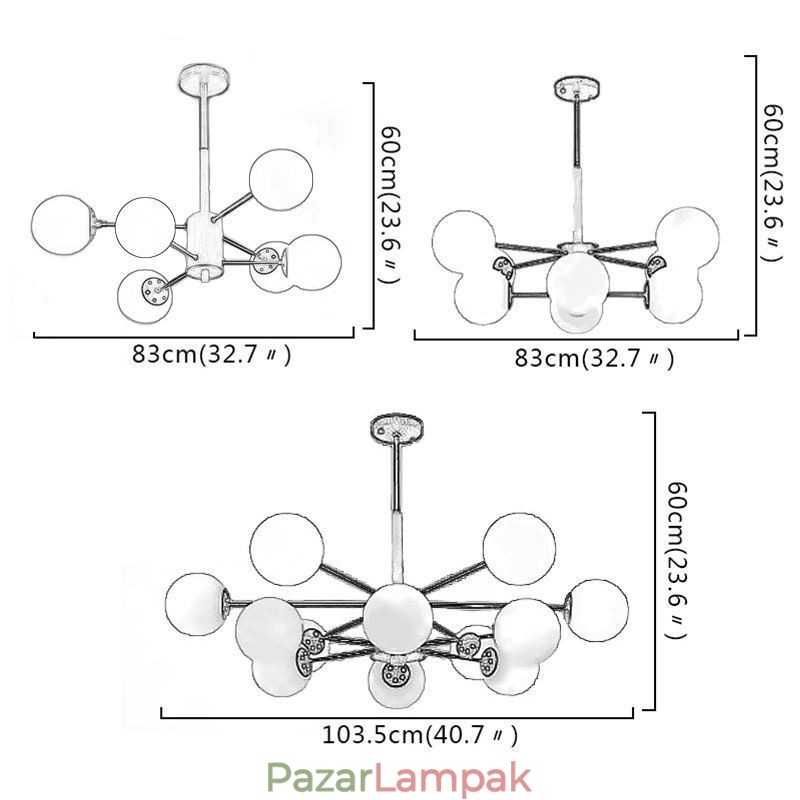 Magic Bean függőlámpa Kreatív skandináv fa lámpatest