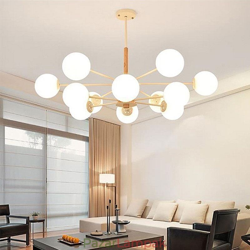 Magic Bean függőlámpa Kreatív skandináv fa lámpatest