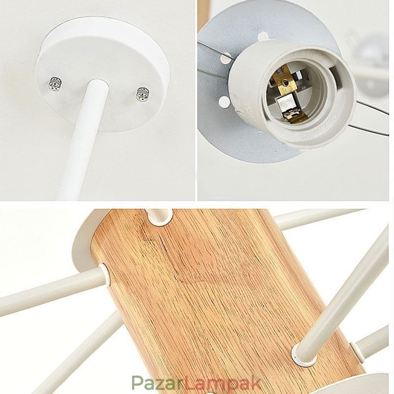 Magic Bean függőlámpa Kreatív skandináv fa lámpatest