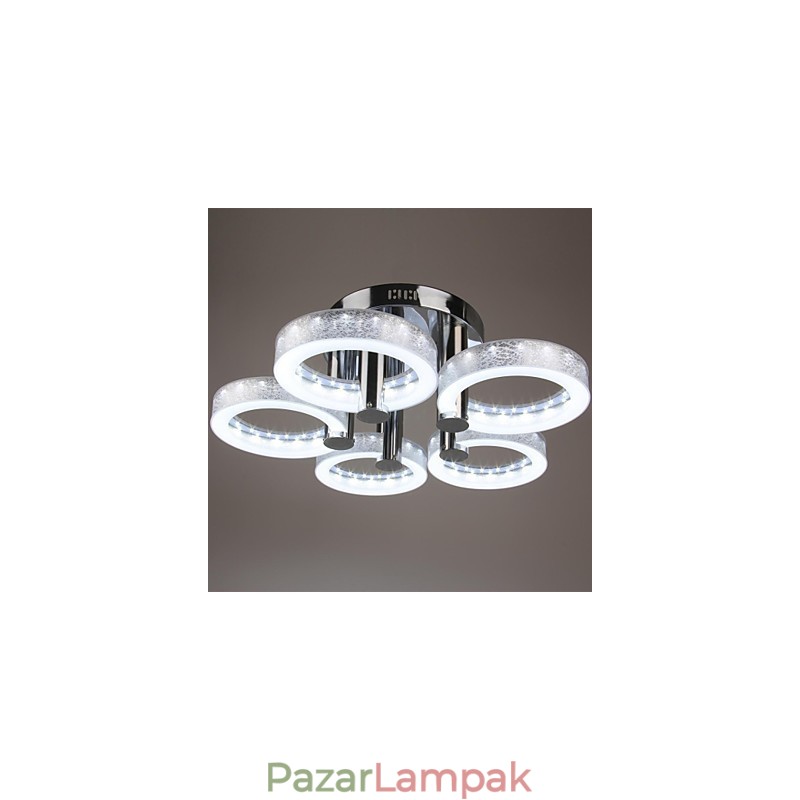 Akril csillár 5 lámpával (krómozott kivitel)