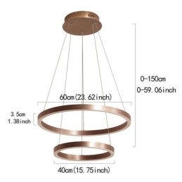 Függőlámpa Rajz Craft 2 gyűrűs lámpa 60+40cm