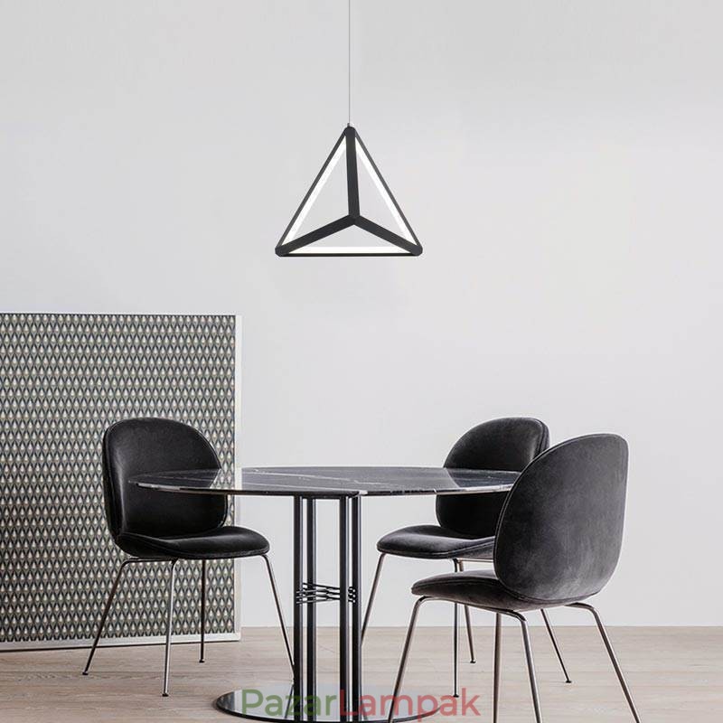 Posztmodern függőlámpa geometriai háromszög fényű kreatív lámpa világítás