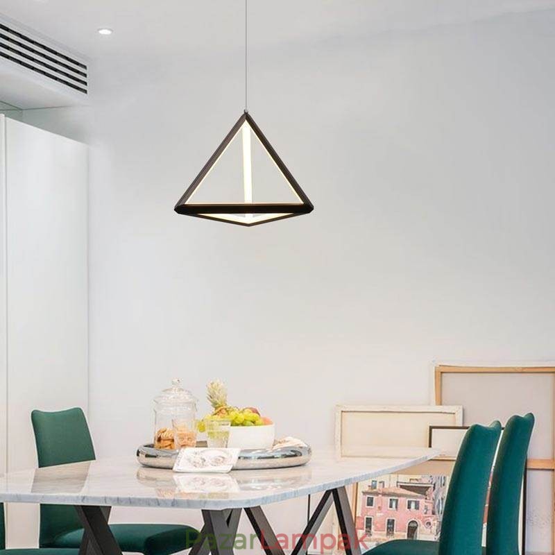 Posztmodern függőlámpa geometriai háromszög fényű kreatív lámpa világítás