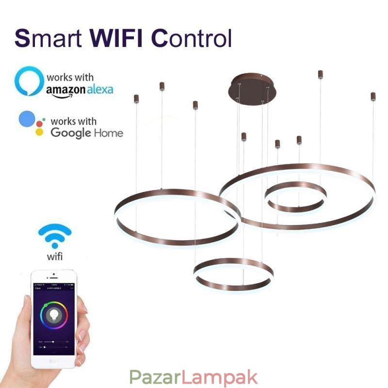 Posztmodern függőlámpa akril gyűrű alakú függőlámpa