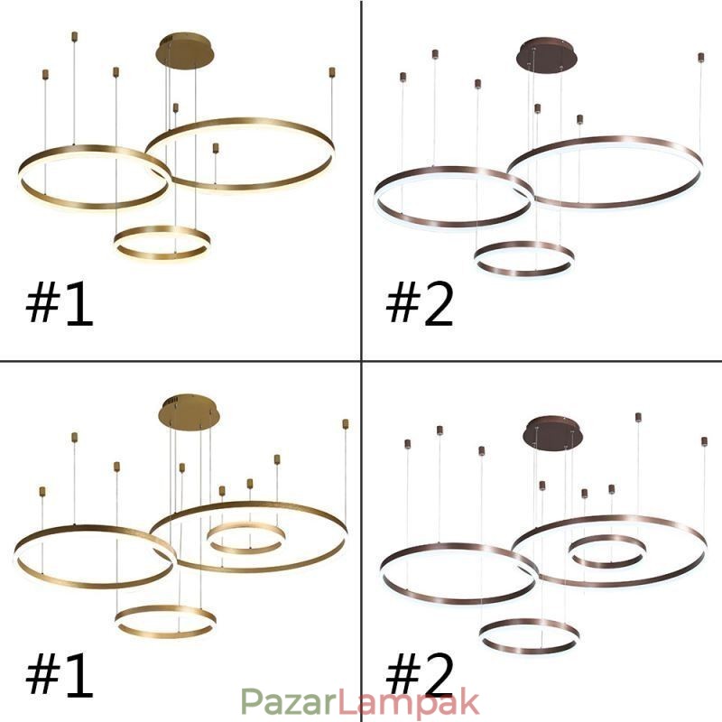 Posztmodern függőlámpa akril gyűrű alakú függőlámpa