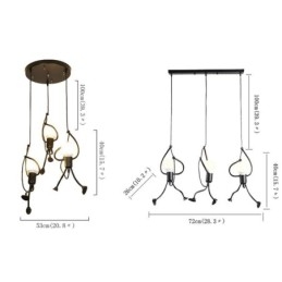 Modern függőlámpa Kreatív kisember alakú lámpa, egyedi otthoni lámpa