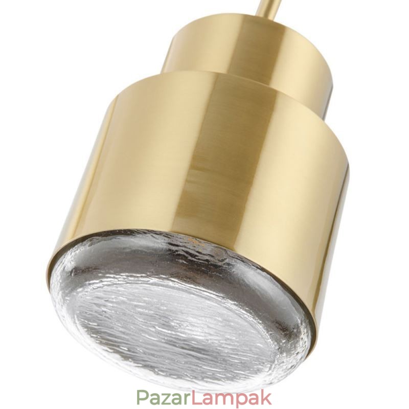 Posztmodern üveg függőlámpa Arany hengeres lámpa Erős világítás
