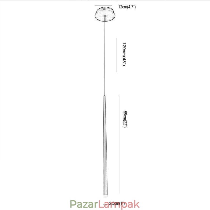 Kortárs függőlámpa henger alakú lámpa Meteor esővilágítás