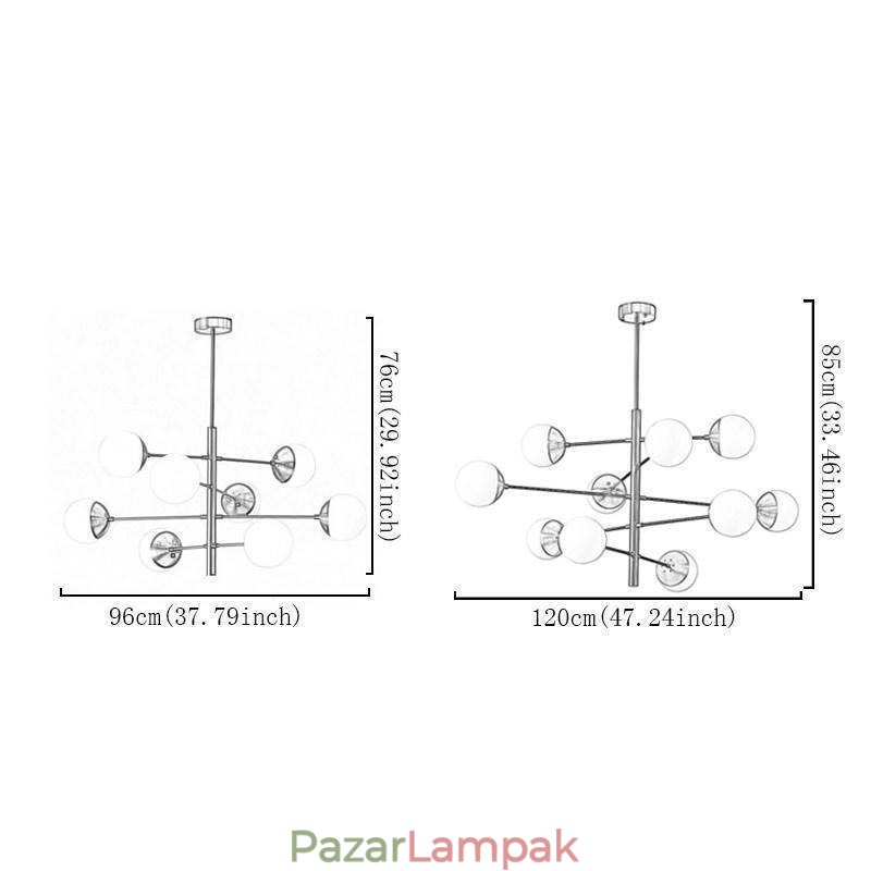 Kortárs függőlámpa Magic Bean Sputnik csillár lámpa
