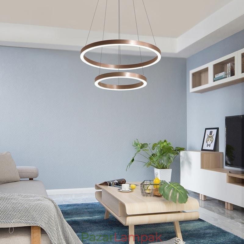 Függőlámpa Rajz Craft 2 gyűrűs lámpa 60+40cm