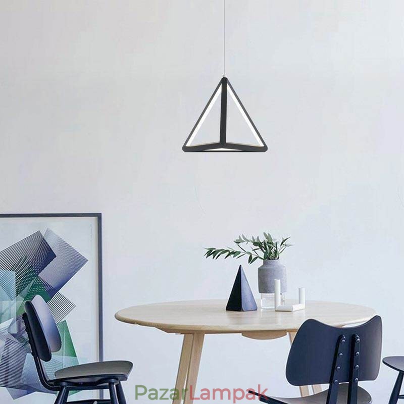 Posztmodern függőlámpa geometriai háromszög fényű kreatív lámpa világítás