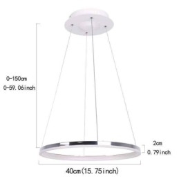 Modern függőlámpa akril körlámpa 40cm