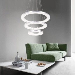 Modern függőlámpa akril 3 gyűrűs lámpa 40+30+20cm