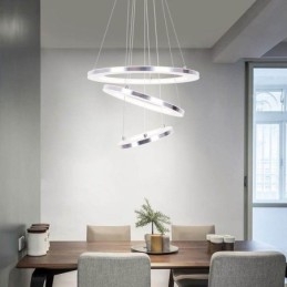 Modern függőlámpa akril 3 gyűrűs lámpa 40+30+20cm