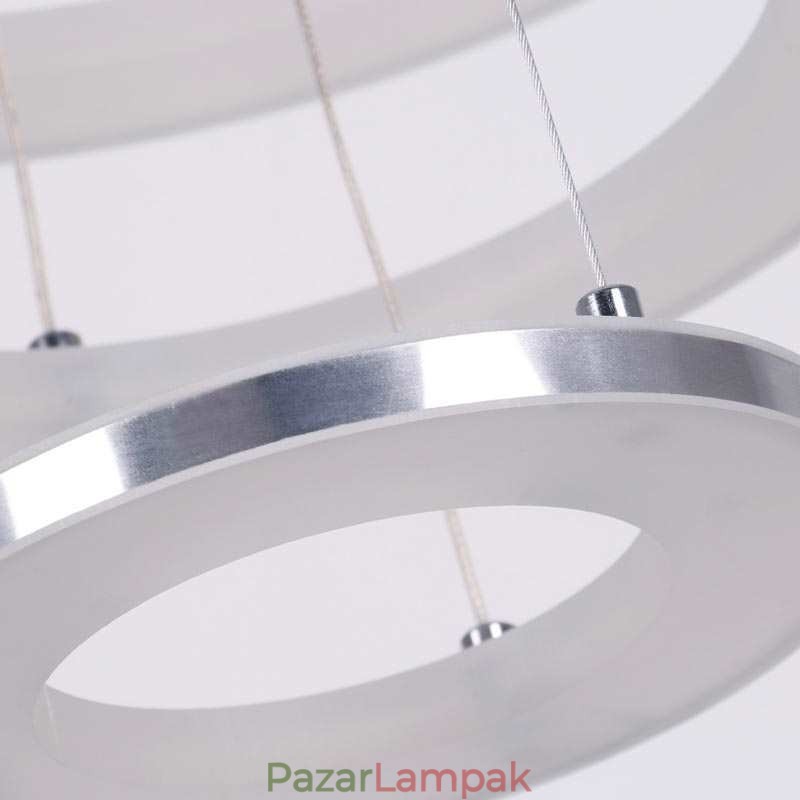 Modern függőlámpa akril 3 gyűrűs lámpa 40+30+20cm