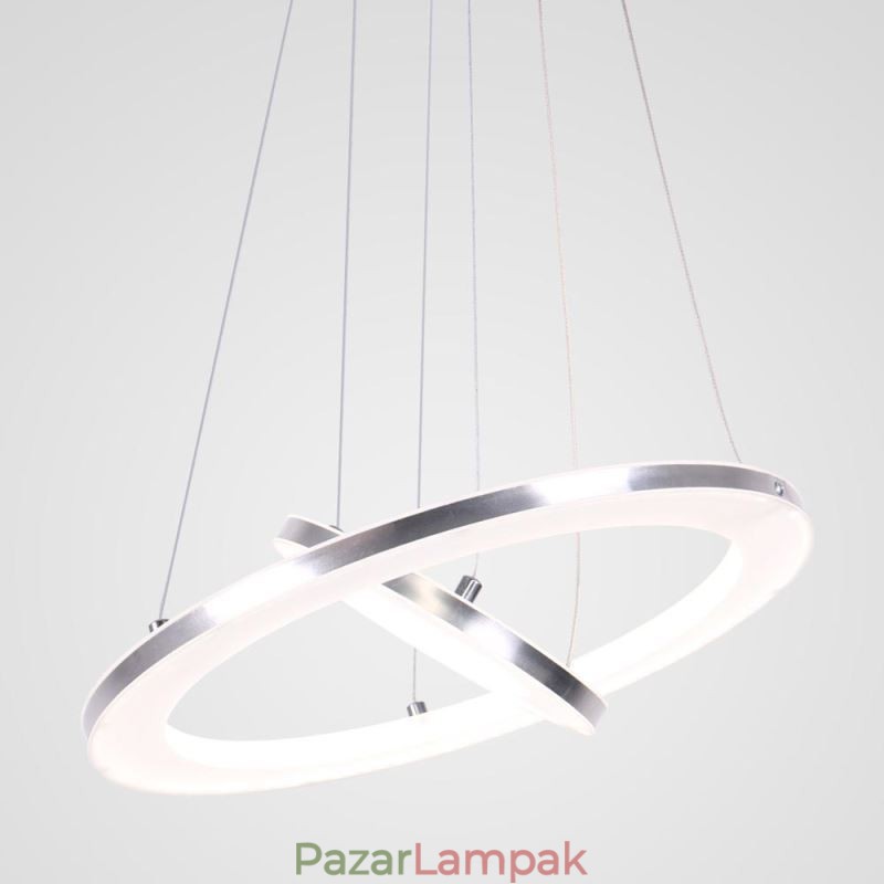 Modern függőlámpa akril 2 gyűrűs lámpa 40+20cm